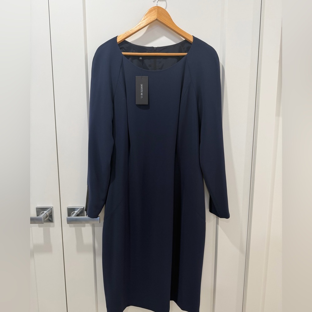 EUC w/Tags Navy Blue Lafayette 148 Dress *Pritstine✨